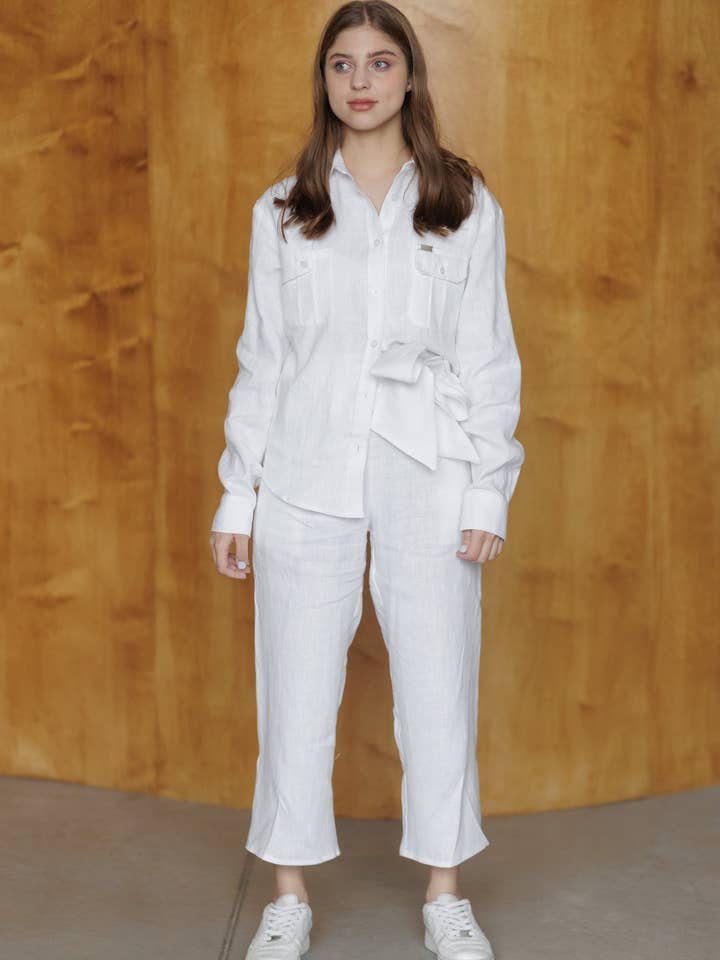 Calças de linho Sacaven por atacado de VIL'NI