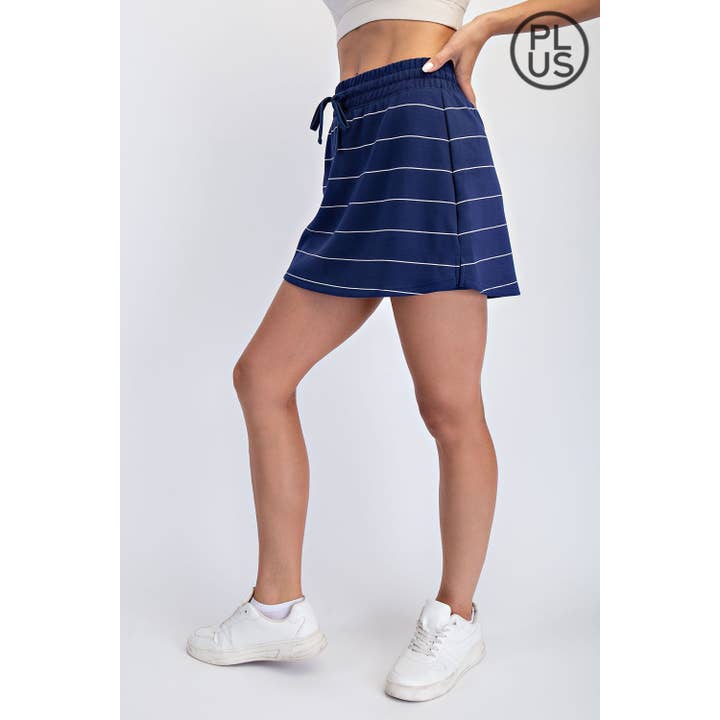 Rae Mode - Wholesale Athletic Skirt - Women's - PLUS SIZE MODAL SCUBA STRIPE SKORT9