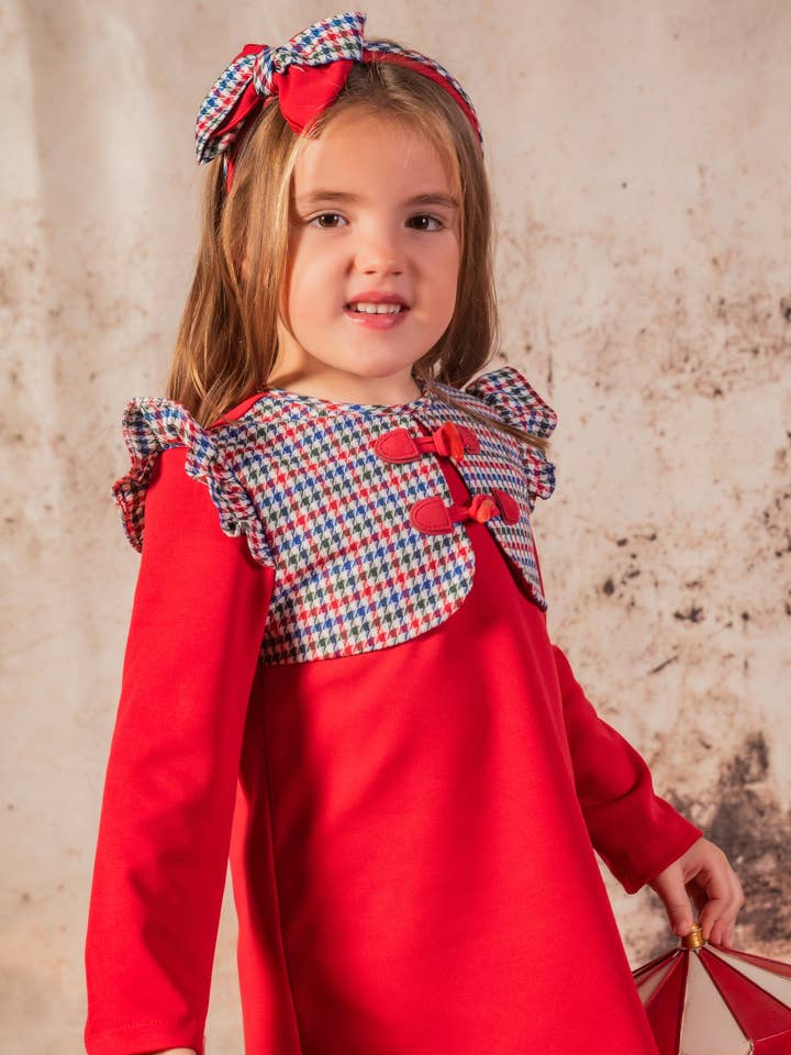 2512804 Plain knitted girl's dress with halterneck vest for wholesale by BABINE-ROINSAL