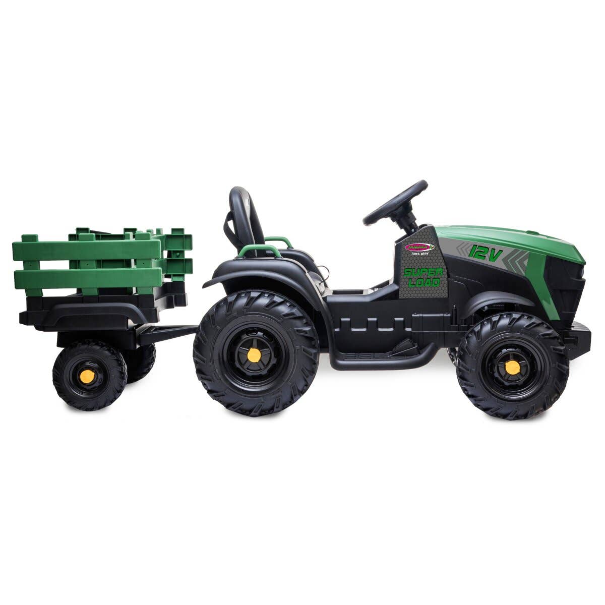 mhw24 – wholesale Toy car/truck – Child – Ride-on tractor Super Load with trailer green 12V6