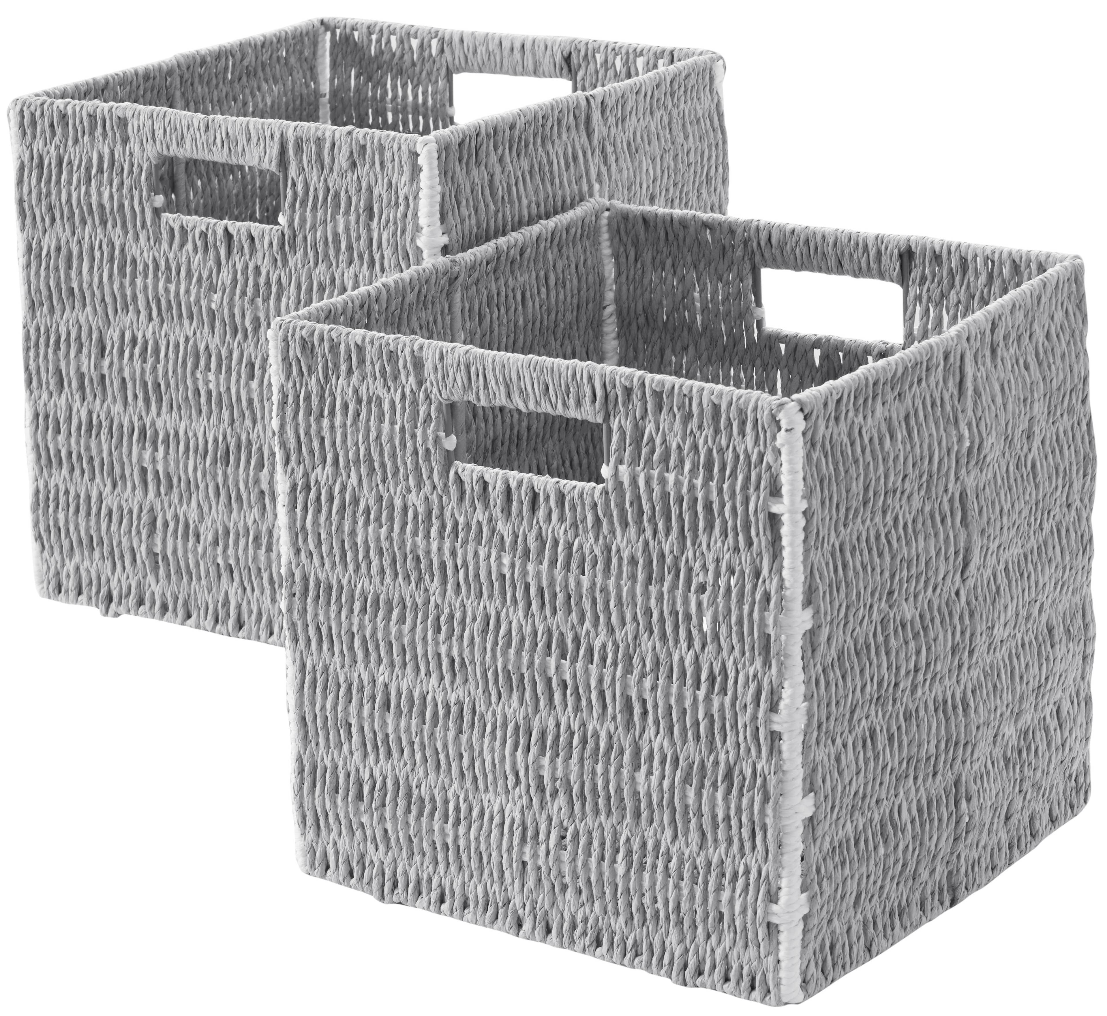 Ornavo Home - Wholesale Storage Bin - Foldable Paper Wicker Storage Shelf Basket Bin with Handles7