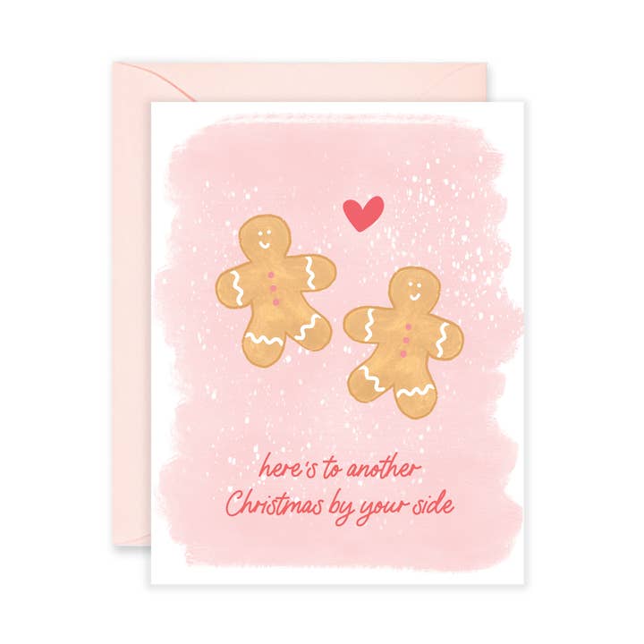 Ginger Bread Couple | Tarjeta de felicitación romántica de Navidad para venta al por mayor de Isabella MG