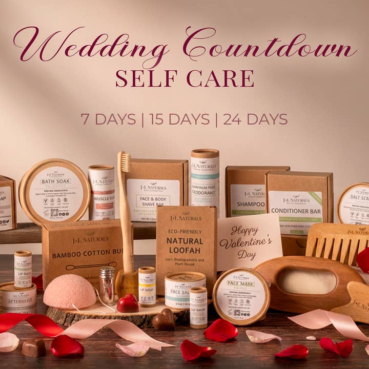 Wedding Day Self Care Calendar 2026, Countdown for wholesale by J&L Naturals