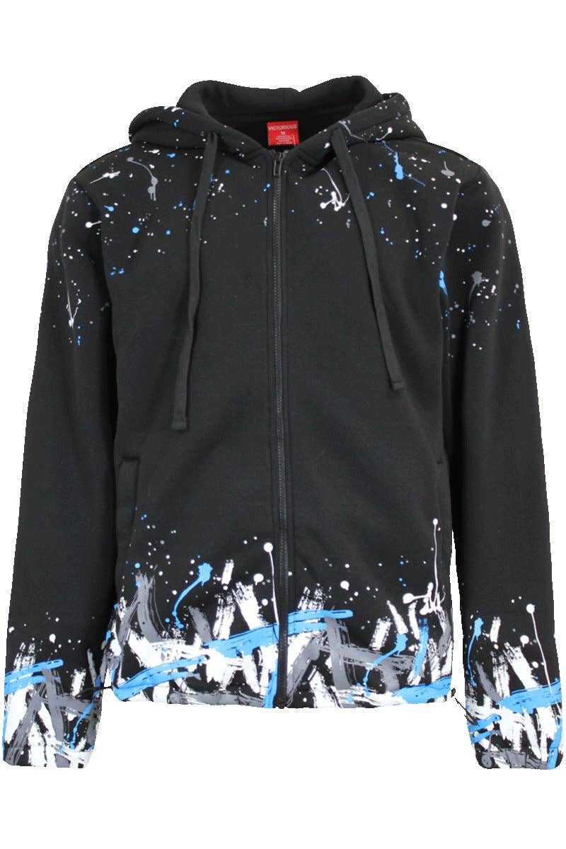 Victorious - Wholesale Lounge Set - Men's - ST806 Men Paint Splatter Fleece Set Pre-pack5