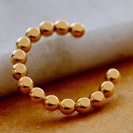 Droplets Nose Cuff - handmade beaded wire septum cuff fake nose ring for wholesale by Foamy Wader