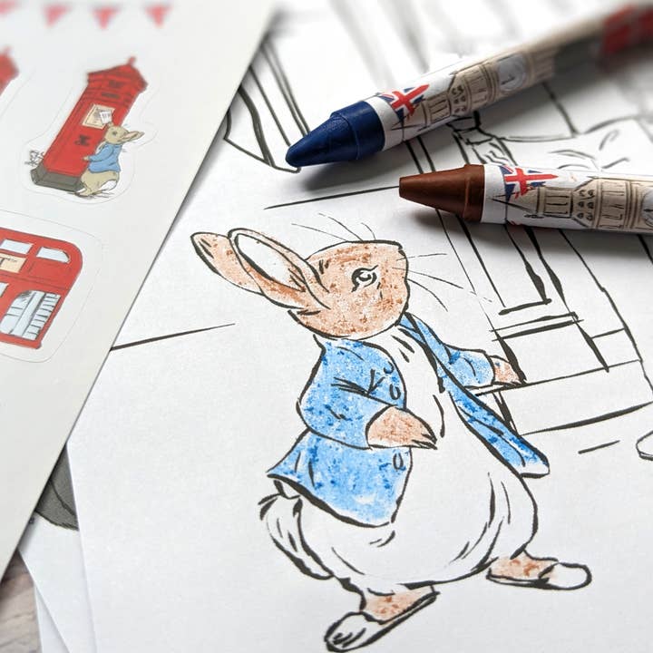 Robert Frederick Ltd - Wholesale Coloring Book - Kids & Baby - Peter Rabbit Out & About A5 Colouring Set