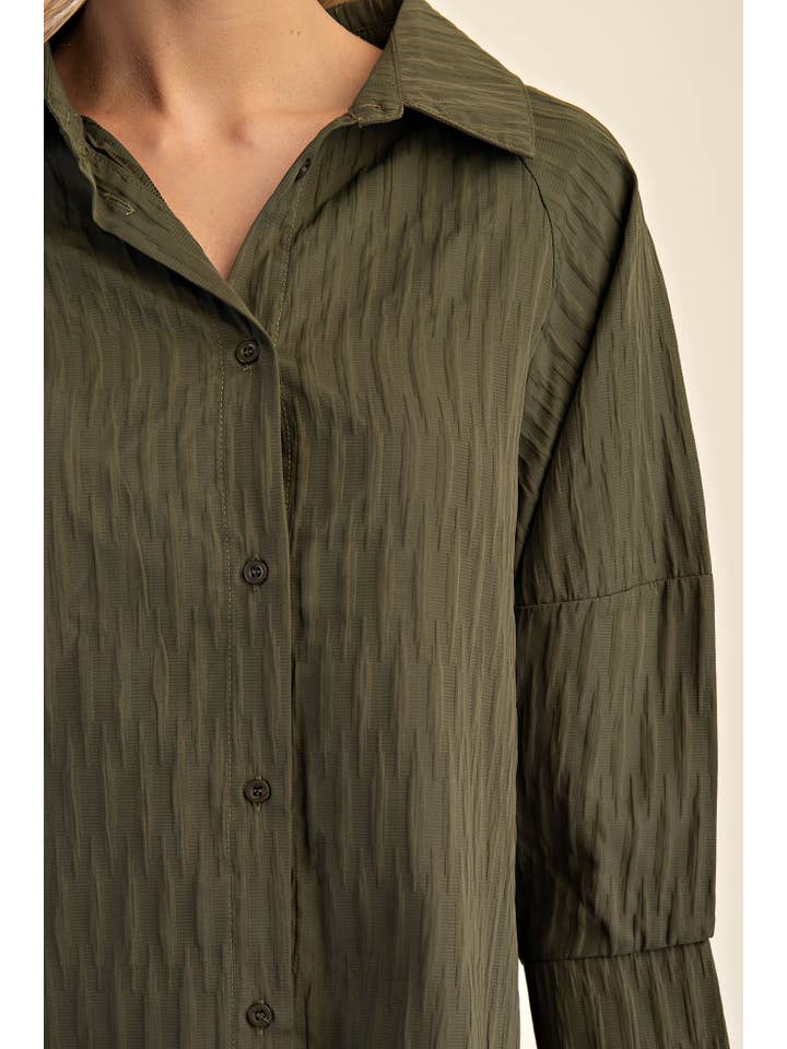 Glam - Wholesale Button Down Shirt - Women's - Collar Neck Button Down Shirt13