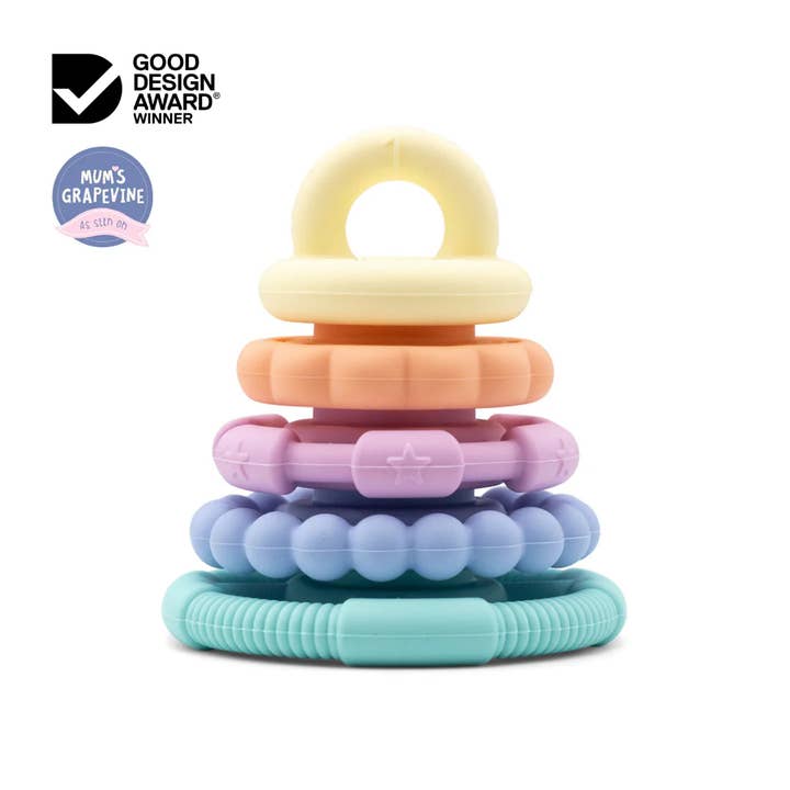 Jellystone Designs - Wholesale Teether (Not Clip-On) - Baby - Rainbow Stacker Teether and Toy