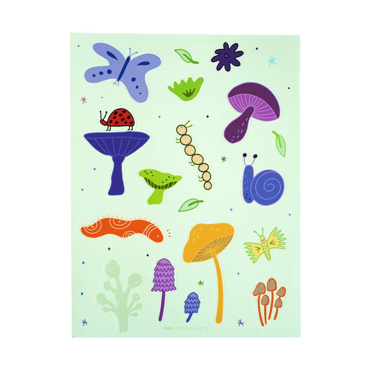 Feuille d'autocollants La vie d'un insecte pour la vente par Ink Paper Crafts