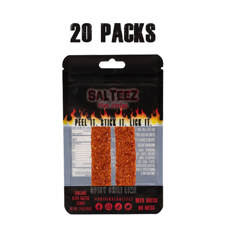Salteez - Wholesale Drink Topper - Salteez Beer Salt Strips - 20 pack case5
