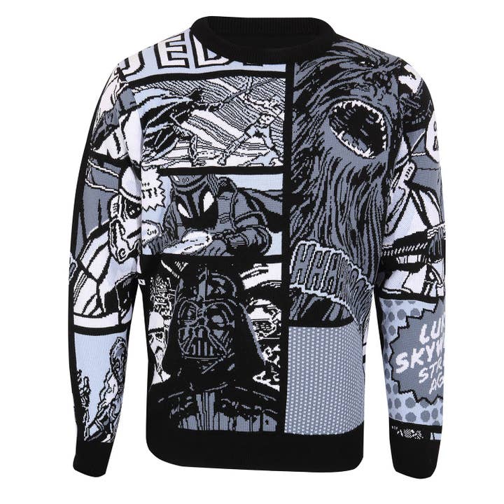 Heroes Inc. Europe B.V. – wholesale Knitted jumper – Men′s – Star Wars Manga Panels Blue Knitted Jumper