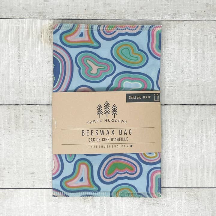 Petit sac en cire d'abeille - Agate abstraite pour la vente par Three Huggers