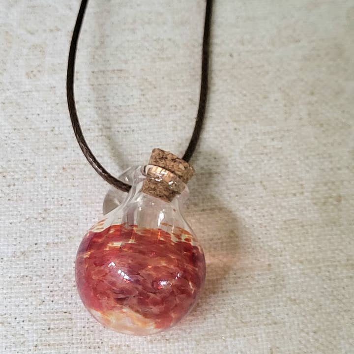 AB Glass Designs – Engroshandel Halskæde med vedhæng – Mini flaskehals-halskæde med prop4