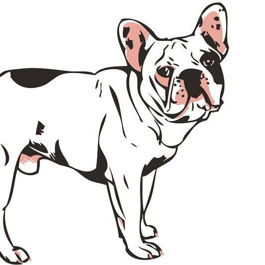 RAN-34 fransk bulldogg konsttryck för wholesale av Rigel Paper