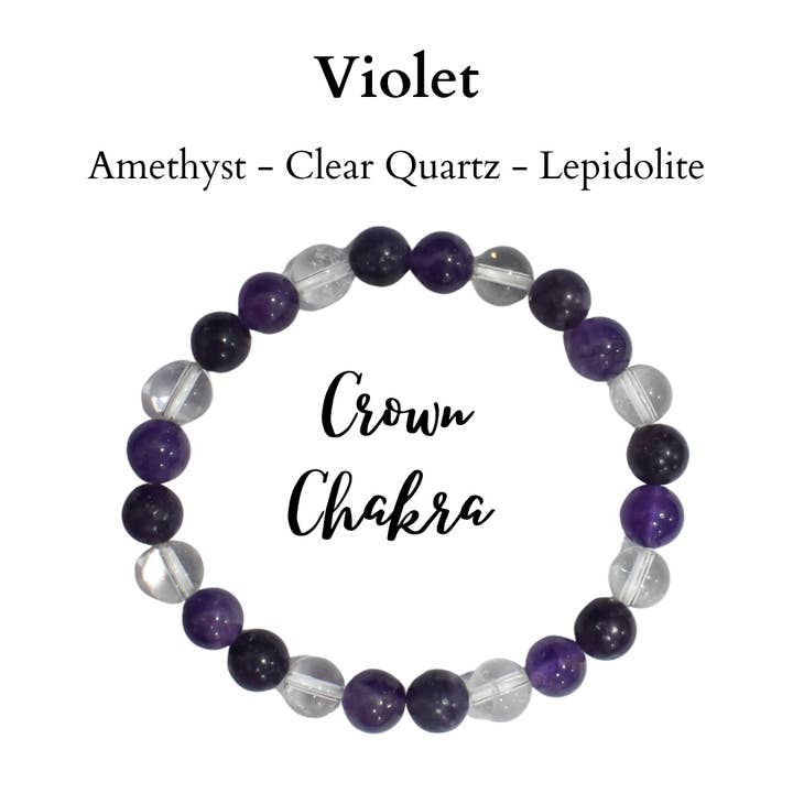 Healing Bracelets | CROWN Chakra |Gemstone Crystal Bracelets for wholesale by Soothing Crystals