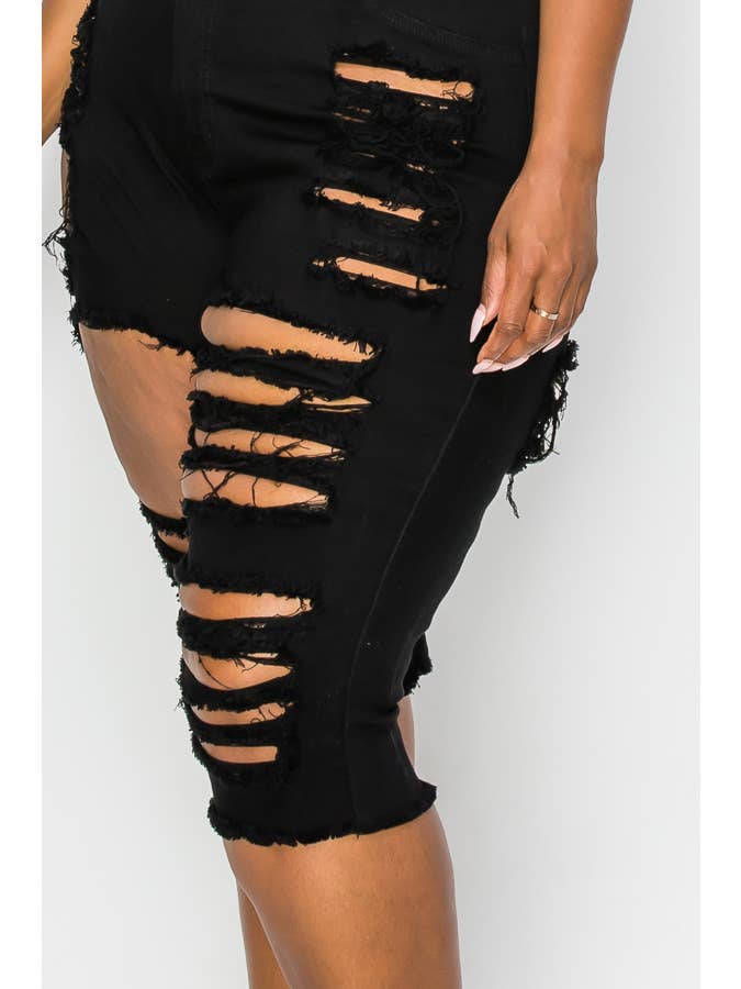 The Map Jeans - Wholesale Shorts - Women's - Curvy Plus-Size Bermuda Jean Shorts 5006P10