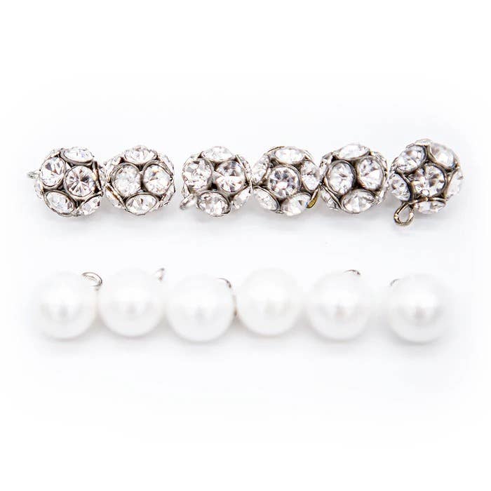 Frenchies - Wholesale Hair Pin - Frenchies with Charms - Brown8