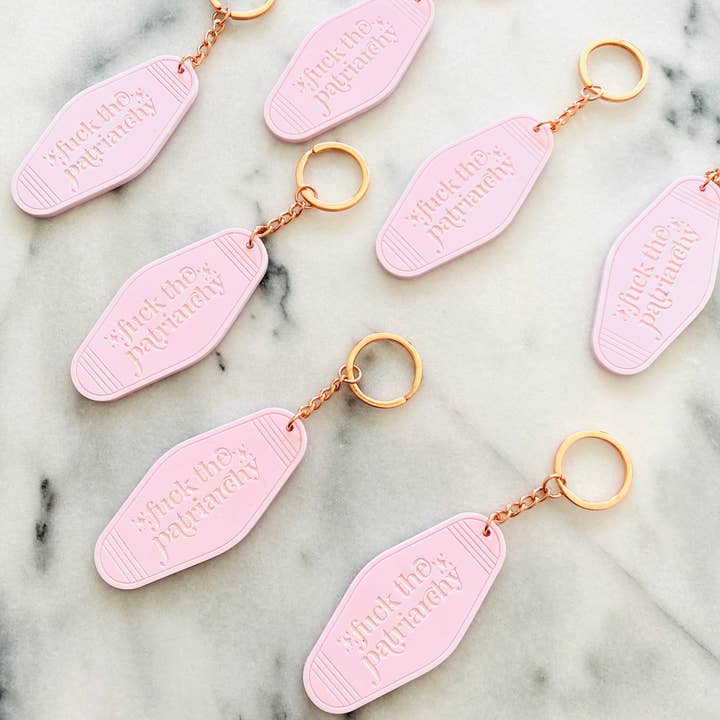 Luxe designs - Wholesale Keychain - Women's - Fuck the Patriarchy Motel Keychain
