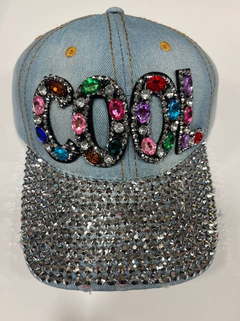 7 Star - Vente Casquette de baseball – femme - Casquettes en denim avec strass assorties et ajustables (12 pièces assorties)1