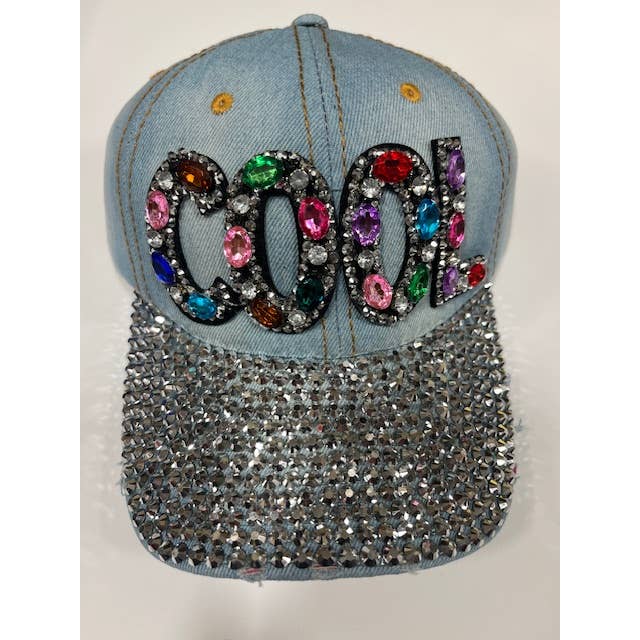 7 Star - Wholesale Baseball Cap - Women's - Rhinestone Caps Denim Assorted Adjustable (12 Pcs. Assorted)1