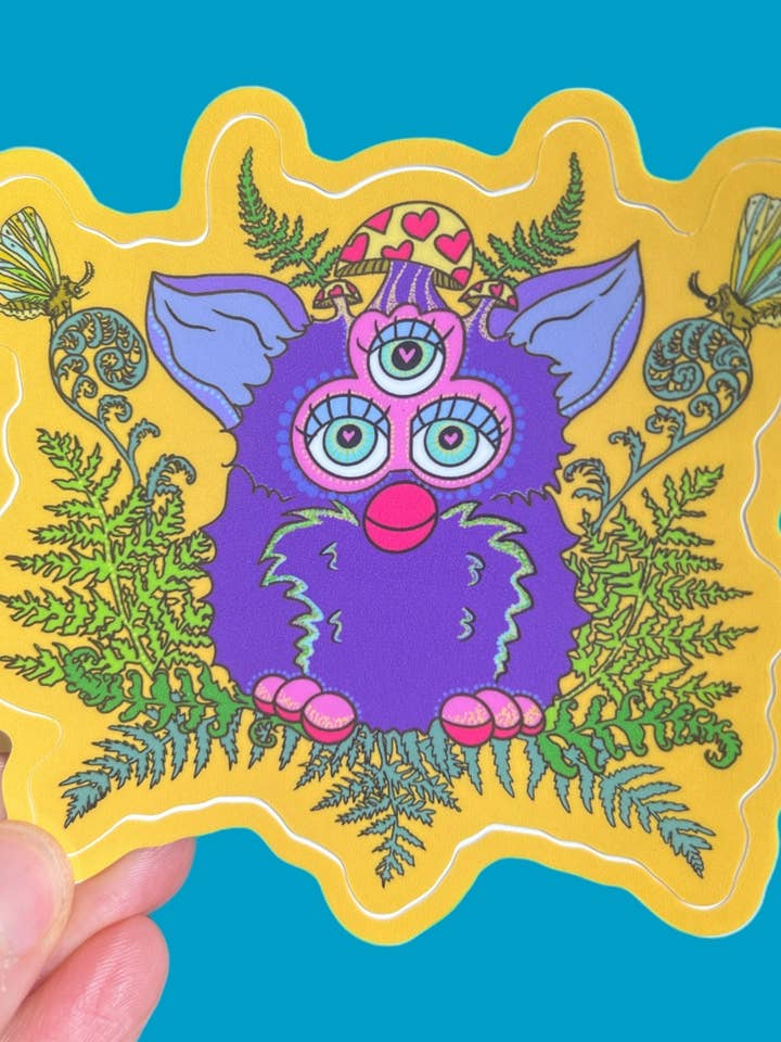 Autocolante de 3 Polegadas Floresta Furby por atacado de Astral Weekend