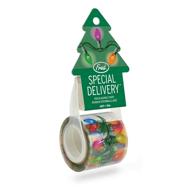 Fred & Friends - Wholesale Tape - Special Delivery - STRING LIGHTS - Printed Packing Tape
