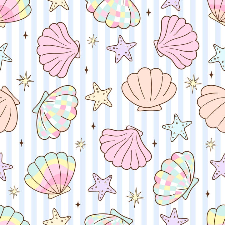 Bandana Seashells per la vendita all'ingrosso da parte di Jersey Border Collars