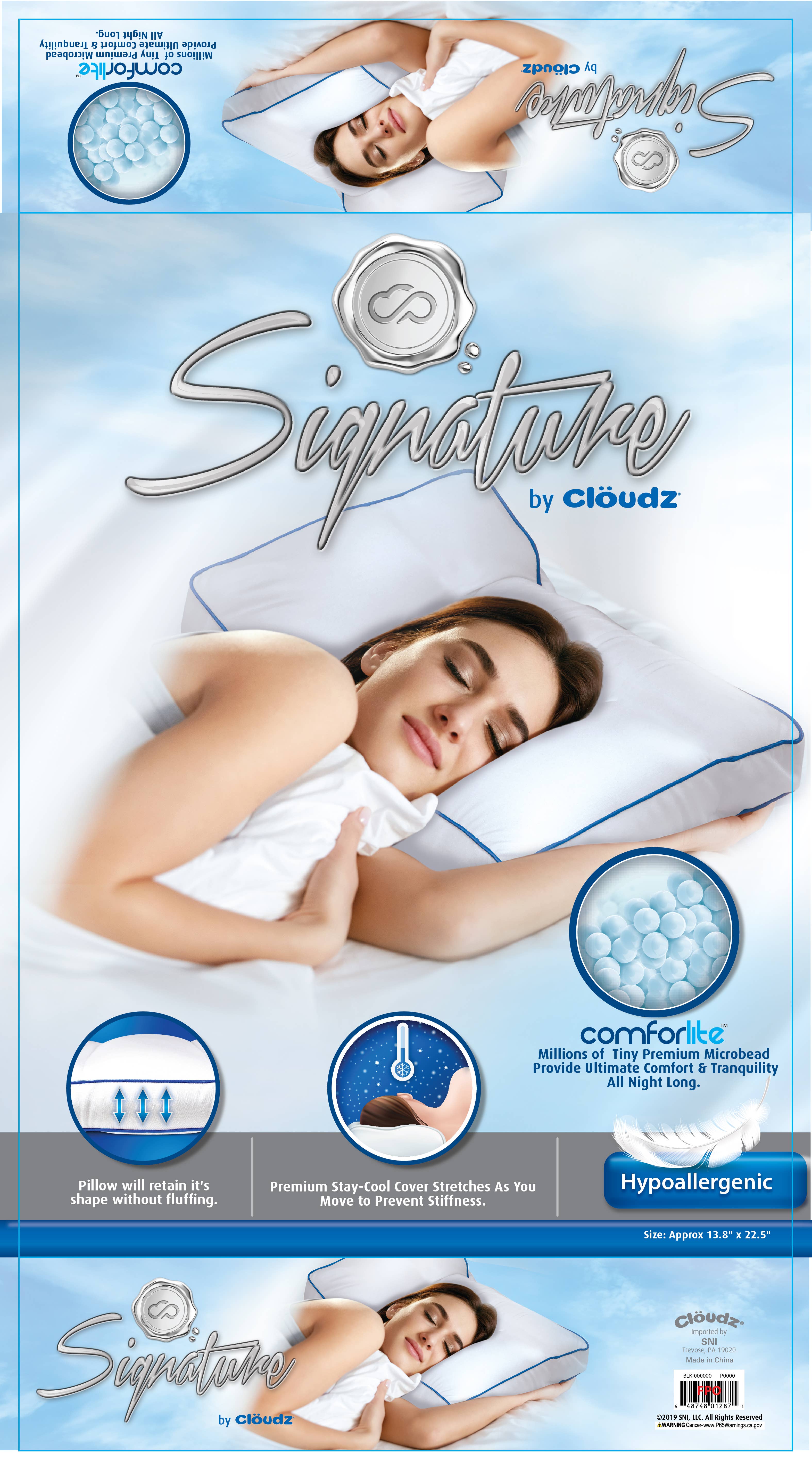 Cloudz - Wholesale Bedding Pillow - Cloudz Signature Premium Hypoallergenic Bed Pillow - White7