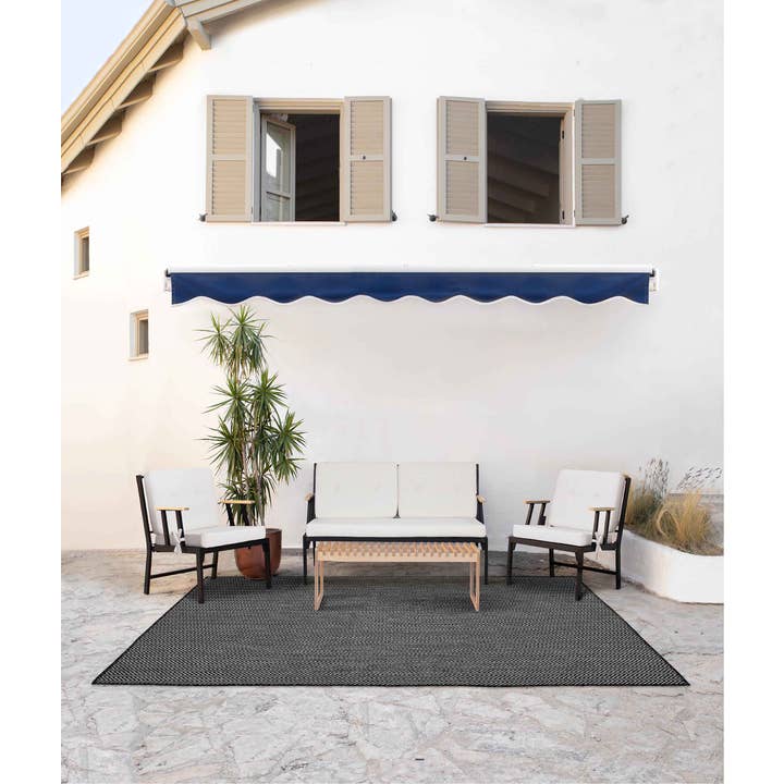 Koza Home Mist Beige Single Garden Chair Black Skeleton 6001 Single for wholesale by Biggbrands GmbH