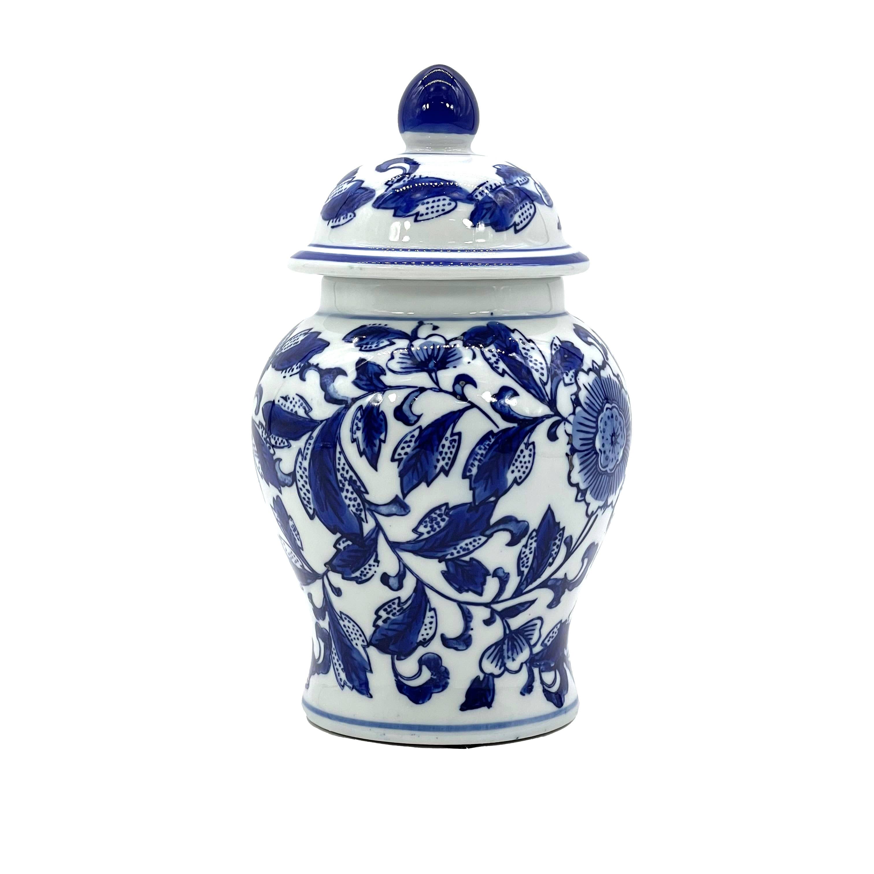 Galt International Company – wholesale Decorative jar – Small Chinoiserie Ceramic Decorative Tea & Ginger Jar 8"0