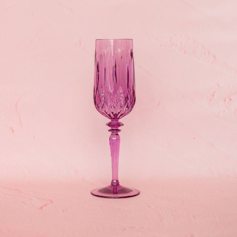 JumblWare 24 9-oz. Stemless Disposable Plastic Champagne Flutes