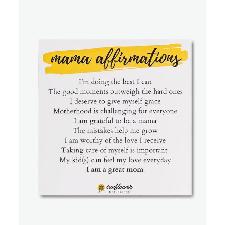 Sunflower Motherhood - Wholesale Magnet - Affirmation Magnet | Uplifting Fridge Magnet Gift for Moms