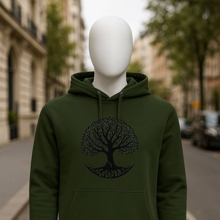 Dark green hoodie for wholesale by fabrica personalizacion