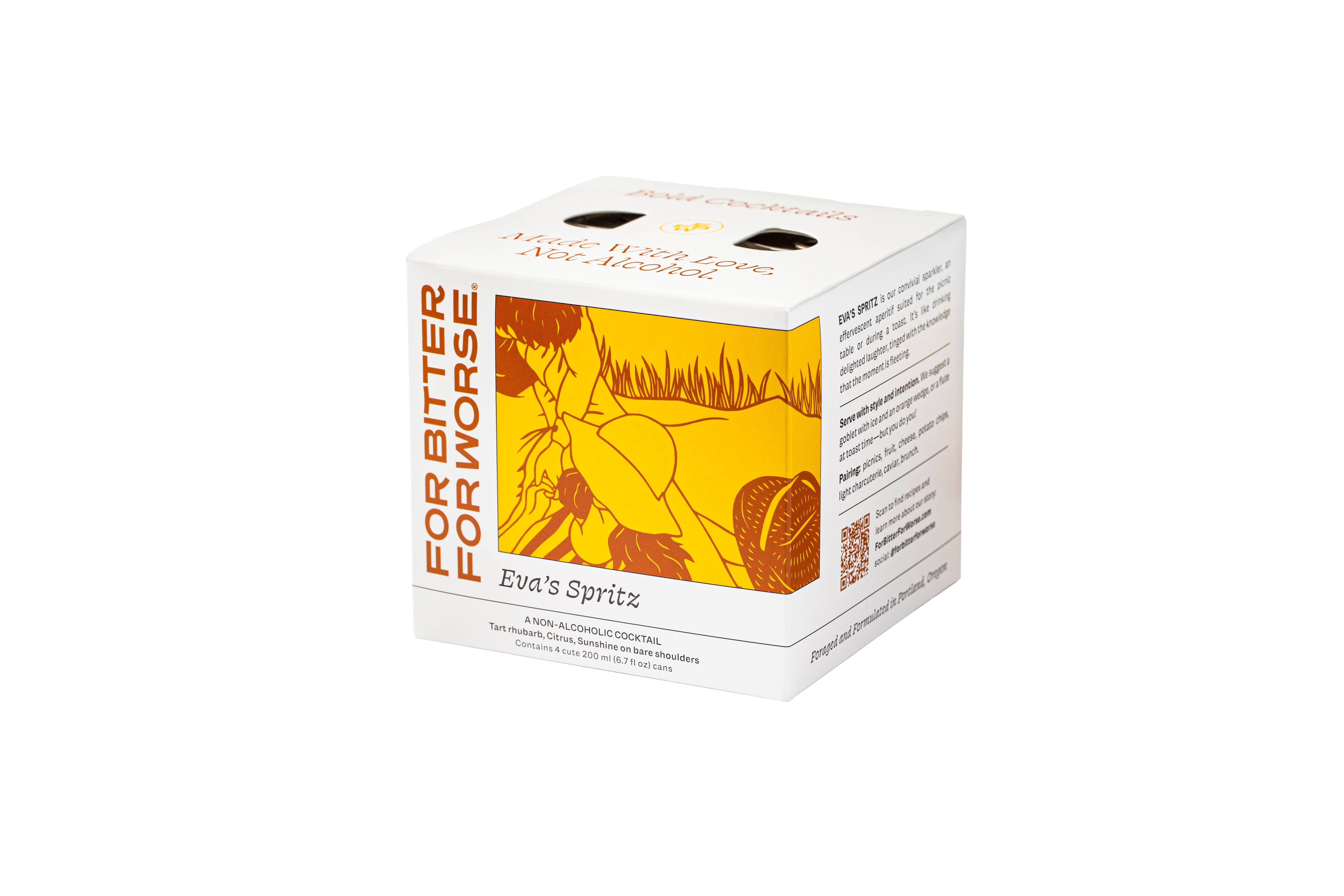 For Bitter For Worse - Wholesale Non-Alcoholic Aperitif/Mocktail - Eva's spritz cans nonalcoholic cocktail mocktail Dry January3