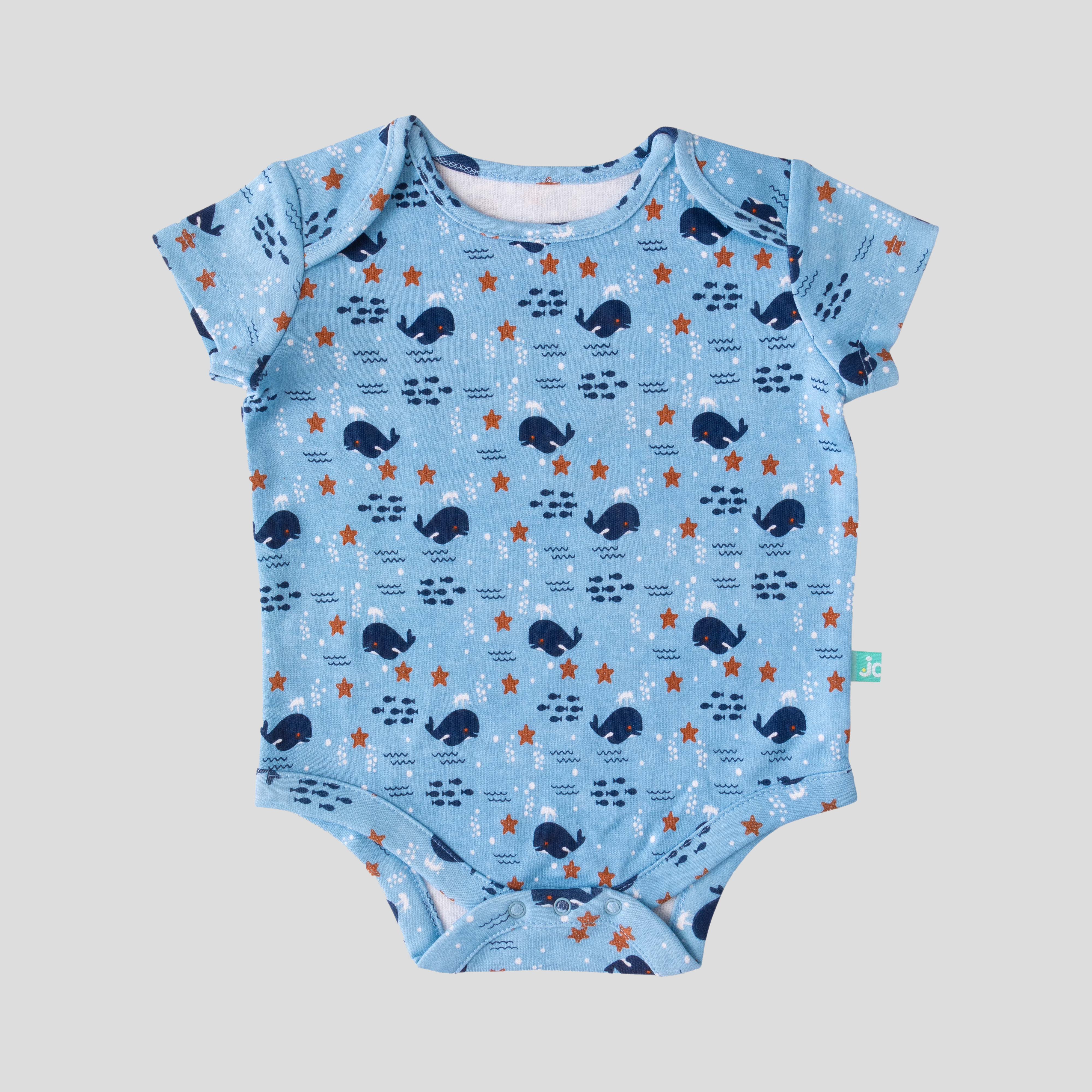 Juscubs (KaiterFly) - Wholesale Clothing Set - Baby - Soft Cotton Gift Set for Newborn Babies - Whale Blue2