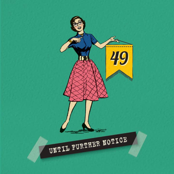The Typecast Gallery - Wholesale Birthday Card - L&G182 Funny 50th birthday denial card for her