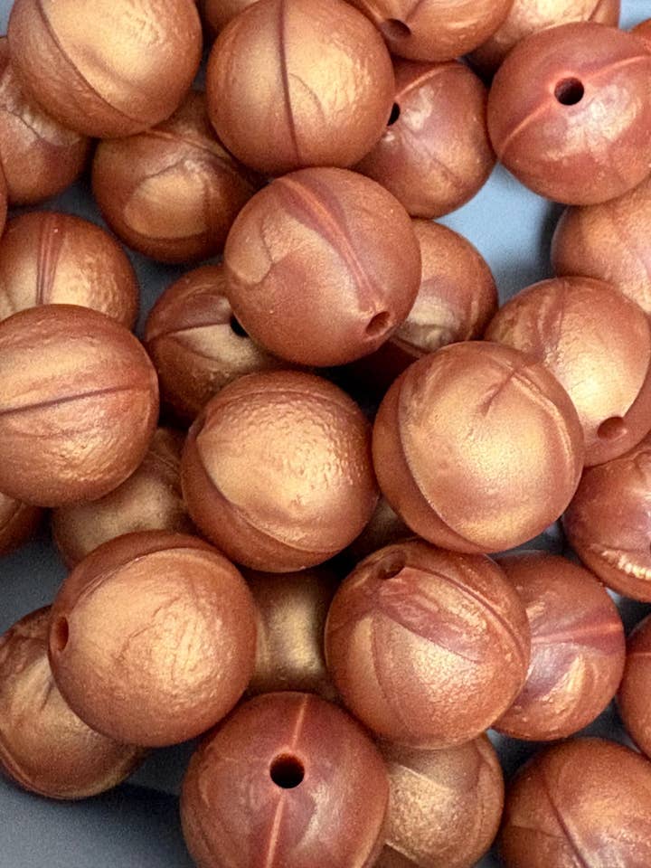 10 Copper Silicone Beads - 15mm for wholesale by ASAP Craft Supplies