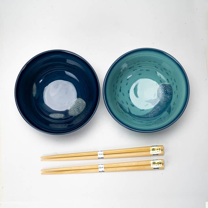 Urban Tokyo – wholesale Bowl – 2 Piece Tayo 5"D Bowl Gift Set Jimbe Whale Shark JP (1/16)3