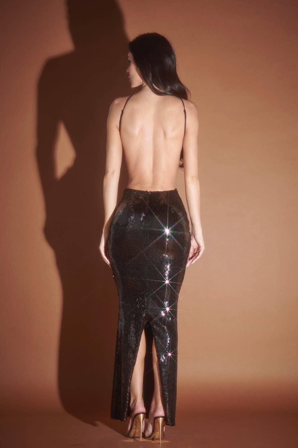 WFFS - Wholesale Gown - Women's - Viral Stretch Sequin Halter Cocktail Dress4