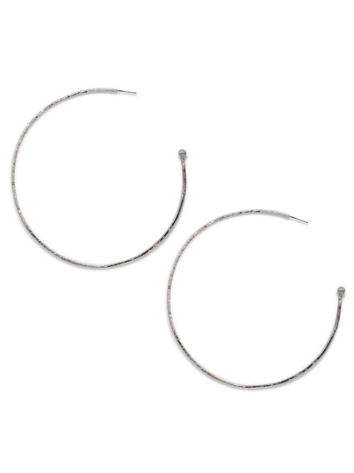 Silver Large Hooptastic Hoop Earrings for wholesale by JAREDJAMIN