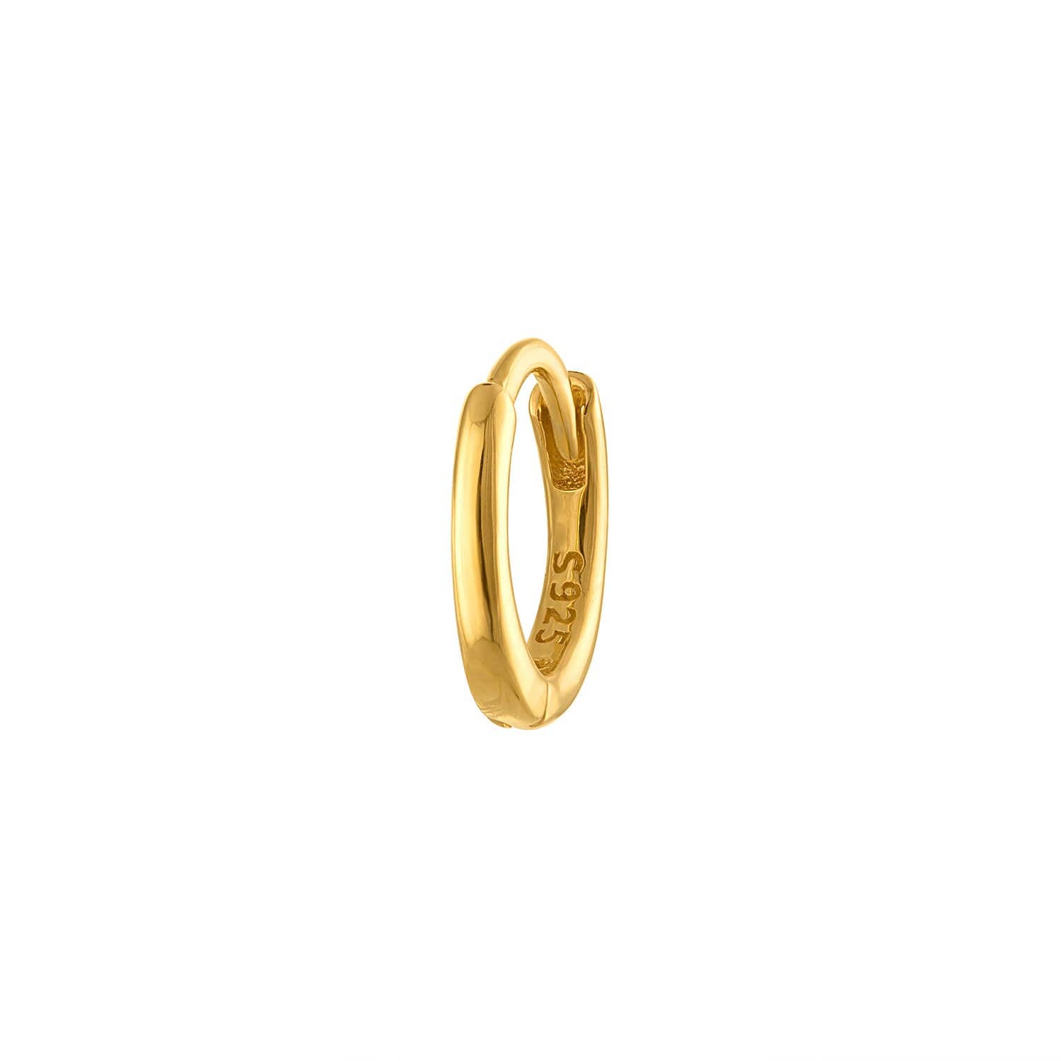 Jewelry Bar – wholesale Huggieörhängen – 7 mm 18K guld vermeil huggies hoop 18K hoops2