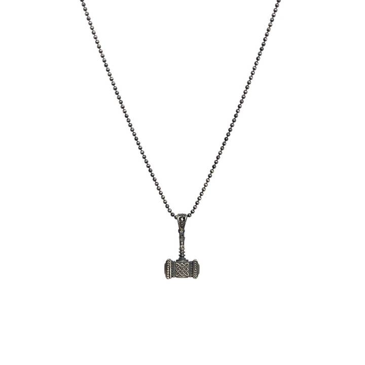 Ancient Things - Wholesale Pendant/Charm Necklace - Thor's Hammer Mjolnir Silver Necklace