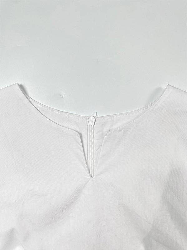 UZ Wholesale Store - Wholesale Dress - Women's - High Waist Pleated V-Neck Pocket Maxi Dress9