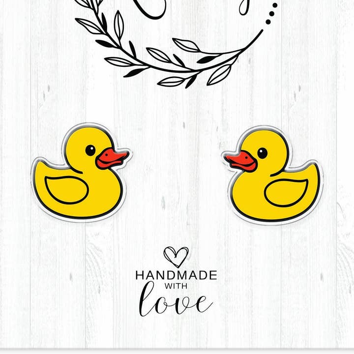 Rubber Duck Earrings for wholesale by The Kustom Edge