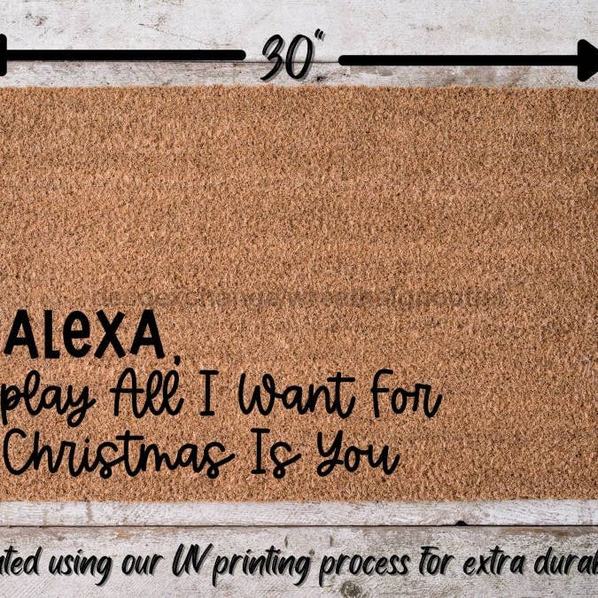 Alexa Funny jul dørmåtte | Sjov jul dørmåtte | c for engroshandel hos DecoExchange