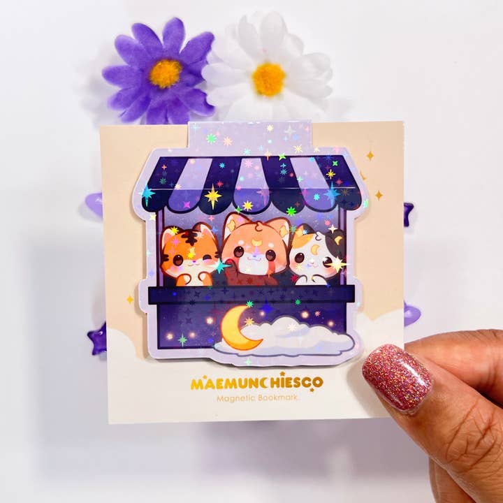 Nacho, Mochi, Leo Stand Magnetic Bookmark for wholesale by MaeMunchiesCo