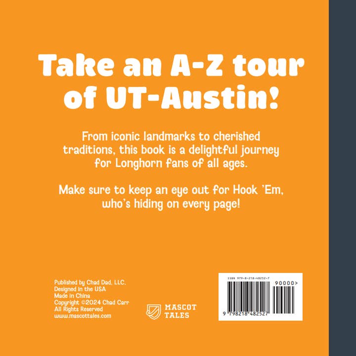 Mascot Tales – wholesale Book – Kids – B is for Bevo - University of Texas Children's Book