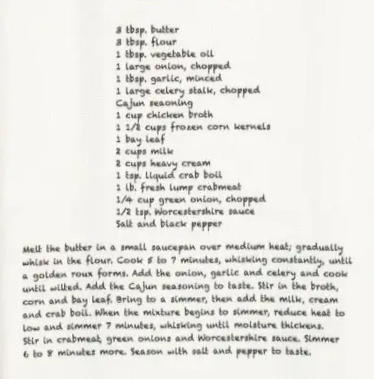 THE PARISH LINE - Wholesale Tea Towel - Kitchen Towel - Ca C'est Bon Corn and Crab Bisque2