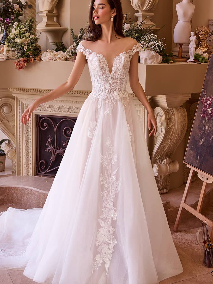 CAP SLEEVE BRIDAL BALL GOWN
for wholesale by Ladivine by Cinderella Divine