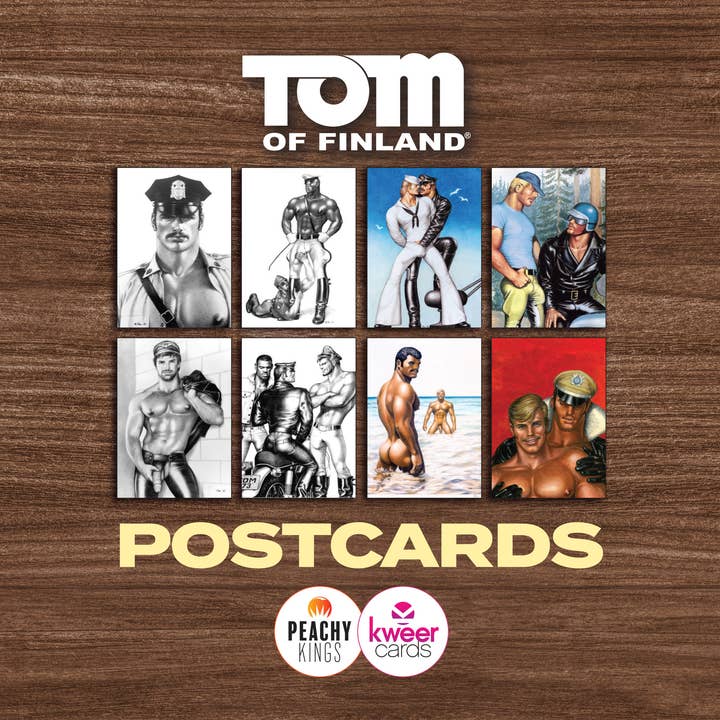 Tom of Finland klassisches Postkartenset (Schwul, Queer, LGBTQ) für den Großhandel von Peachy Kings / Kweer Cards